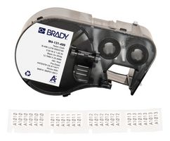 BRADY M4-131-499 Label, Thermal Transfer Printable, 12.7 mm, 25.4 mm, Nylon Cloth, Black on White