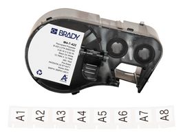 BRADY M4-7-422 Label, Thermal Transfer Printable, 12.7 mm, 12.7 mm, Polyester, Black on White