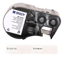 BRADY M4-72-461 Label, Thermal Transfer Printable, 12.7 mm, 44.45 mm, Polyester, Black on White, Transparent