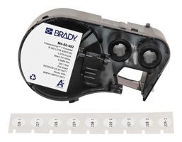 BRADY M4-82-492 Label, Thermal Transfer Printable, 9.53 mm, Polyester, Black on White