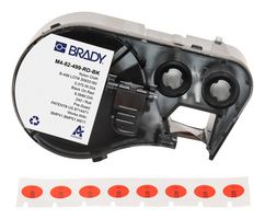 BRADY M4-82-499-RD-BK Label, Thermal Transfer Printable, 9.53 mm, Nylon Cloth, Black on Red