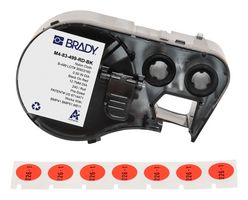 BRADY M4-83-499-RD-BK Label, Thermal Transfer Printable, 12.7 mm, Nylon Cloth, Black on Red