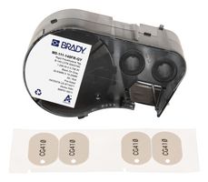 BRADY M5-111-145FR-GY Label, Thermal Transfer Printable, 19.05 mm, 30.63 mm, Polyethylene, Black on Gray