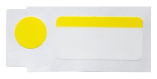 BRADY M5-120-494-YL Label, Thermal Transfer Printable, 12.7 mm, 25.4 mm, 9.53 mm, Polyester, Black on Yellow, White