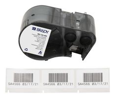 BRADY M5-125-490 Label, Thermal Transfer Printable, 25.4 mm, 44.45 mm, Polyester, Black on White