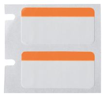 BRADY M5-131-494-OR Label, Thermal Transfer Printable, 12.7 mm, 25.4 mm, Polyester, Black on Orange, White
