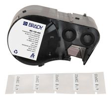 BRADY M5-155-492 Label, Thermal Transfer Printable, 6.35 mm, 31.75 mm, Polyester, Black on White