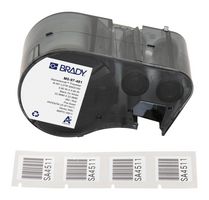 BRADY M5-97-481 Label, Thermal Transfer Printable, 22.86 mm, 22.86 mm, Polyester, Black on White