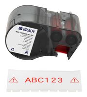 BRADY M5C-1500-595-WT-RD Label Printer Tape, Adhesive, Red on White, 25' x 1.5", Vinyl