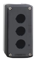 SCHNEIDER ELECTRIC XALD03H7 Control Station Enclosure, Polycarbonate, 3 Holes, 22 mm, Black, Gray, 136 mm, 68 mm