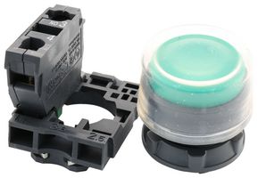 SCHNEIDER ELECTRIC XB5AA61 Industrial Pushbutton Switch, Harmony XB5 Series, 22 mm, SPST-NO, Momentary, Flush, Blue