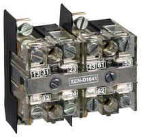 SCHNEIDER ELECTRIC XEND2641 Contact Block, Harmony XACB/XACM Series Pendant Control Stations, 2 Pole, SPDT/SPST-NO, Screw Clamp