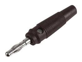 MULTICOMP A-1.126.N.B Banana Test Connector, 4mm, Plug, Cable Mount, 16 A, 30 VAC, Nickel Plated Contacts, Black