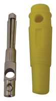 MULTICOMP 25.412.3 Banana Test Connector, 4mm, Plug, Cable Mount, 24 A, Nickel Plated Contacts, Yellow