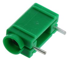 MULTICOMP 24.243.4 Banana Test Connector, 4mm, Socket, PCB Mount, 24 A, 60 VDC, Silver Plated Contacts, Green