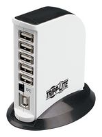 EATON TRIPP LITE U222-007-R Hub, Ultra Small, 7 Ports, USB 2.0, Black/White