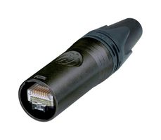 NEUTRIK NE8MX6-B-T Modular Connector, Black Chromium, RJ45 Plug, 1 x 1 (Port), 8P8C, Cat6a, IP65, Cable Mount
