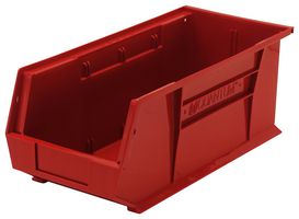QUANTUM STORAGE QUS248RD Ultra Stack and Hang Bin, 18" L X 8.25" W X 7" H, Red
