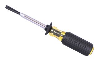 KLEIN TOOLS 6013K Destornillador, Plano, Punta de 0.187", Longitud Total 5.78", Chilla 3", Acero, Agarre Acolchado
