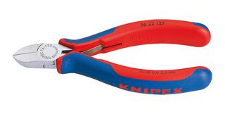 KNIPEX 76 22 125 Cutter, Precision, 125 mm, Diagonal, 2.5 mm, 63 °
