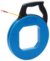 IDEAL 31-087 Fish Tape, 100 ft Length, 12" Case Diameter, 500 lbf Pulling Strength, Tuff-Grip Pro Series