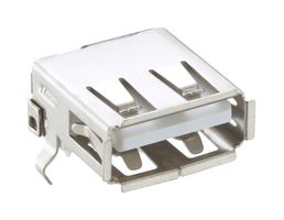 LUMBERG 2410 12 USB Connector, USB Type A, USB 2.0, Receptacle, 4 Positions, Through Hole Mount, Right Angle