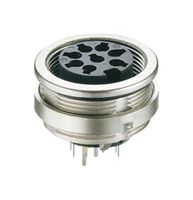 LUMBERG 0306-1 08-1 Circular Connector, Standard Circular Connector, 0306-1 Series, Panel Mount Plug, 8 Contacts