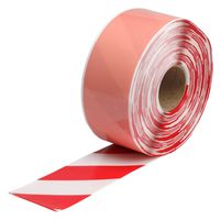 BRADY 170074 Cinta, Rayas, Floor Marking, Adhesivo Acrílico, Red, White, 50 mil (1.27 mm), 100 ft, 30.48 m