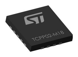 STMICROELECTRONICS TCPP02-M18 USB Interface, USB Type-C Overvoltage Protector, 2.7 V, 5.5 V, QFN, 18 Pins