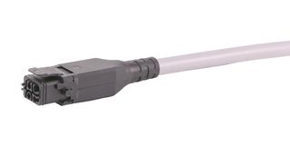 HARTING 33400700201030 Cable Assembly, 5+PE, Wire to Board Receptacle to Free End, 5 Positions, 2 Row, 3 m, 9.8 ft