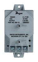 DWYER 668-14 Pressure Transmitter, 1 % Accuracy, 2.5 Inch-H2O