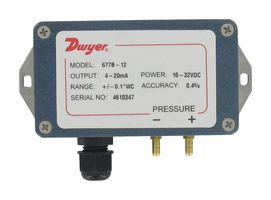 DWYER 677B-05 Transmisor de presión, Precisión ± 0.4%, 2.5 Inch-H2O