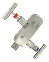 DWYER BBV-0N Colector de Bloque, 2 Válvulas, 1/4" NPT, 1/2" NPT, Cuerpo de Acero Inoxidable, Líquidos/Gases/Vapor