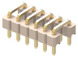 GCT BG305-03-A-0500-L-D Pin Header, Board-to-Board, 2.54 mm, 2 Rows, 3 Contacts, Through Hole, BG305 Series