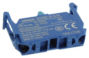 A22NZ-S-G1A OMRON INDUSTRIAL AUTOMATION, Contact Block, 10 A, 120