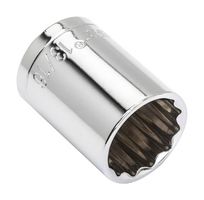 CRESCENT CDS59N Socket, 12 Point, 13/16" SAE AF, 1/2" Drive, 1.5" Overall Length