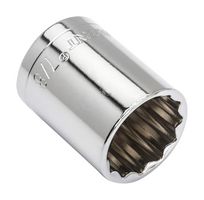 CRESCENT CDS60N Socket, 12 Point, 7/8" SAE AF, 1/2" Drive, 1.5" Overall Length