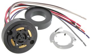 AMPHENOL COMMUNICATIONS SOLUTIONS FLA-R4141-30-05 LED Street Light Connector, FLA Series, 7 Contacts, Receptacle, 600 VAC, 15 A, Crimp