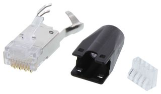 STEWART CONNECTOR SS-39200-063 Modular Connector, RJ45 Plug, 1 x 1 (Port), 8P8C, Cat6a, Cable Mount