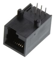 STEWART CONNECTOR SS-6466-NF-OST Modular Connector, Modular Jack, 1 x 1 (Port), 6P6C, Through Hole Mount