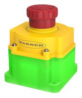 BANNER ENGINEERING SSA-EB1PLGR-0DED1Q8R Emergency Stop Switch, DPST-NC, Twist Release, M12 (Euro) Connector, 100 mA, 24 V