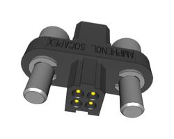 AMPHENOL SOCAPEX MHDAS2M004GE01 Rectangular Connector, MHDAS Series, 4 Contacts, Plug, 1.27 mm, Crimp, 2 Row