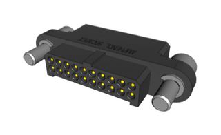 AMPHENOL SOCAPEX MHDAS2M020BE01 Rectangular Connector, MHDAS Series, 20 Contacts, Plug, 1.27 mm, Crimp, 2 Row