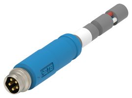 TE CONNECTIVITY T4051170405-025 Sensor Cable, B Coded, M8 Plug, Free End, 5 Positions, 2.5 m, 8.2 ft, T405 Series