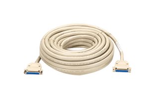 BLACK BOX EDN25C-FF Computer Cable, 24AWG, PVC, D Sub 25 Position Receptacle, D Sub 25 Position Receptacle, 1 ft
