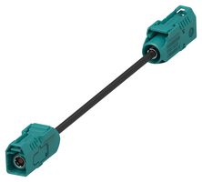 TE CONNECTIVITY 2081376-3 RF / Coaxial Cable Assembly, 3.3 ft, 1 m, RG174LL, FAKRA Jack, FAKRA Jack, 50 ohm