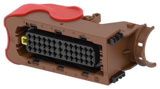 TE CONNECTIVITY 6-2368393-7 Automotive Connector Housing, Brown, LEAVYSEAL Series, Receptacle, 39 Positions