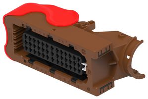 TE CONNECTIVITY 6-2385846-1 Automotive Connector Housing, Brown, Receptacle, 39 Positions, AMP MCP 2.8 Series Socket Contacts