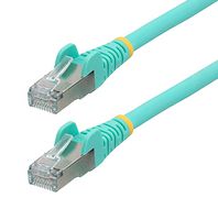 STARTECH NLAQ-50C-CAT6A-PATCH Ethernet Cable, Cat6a, RJ45 Plug to RJ45 Plug, SFTP (Screened Foiled Twisted Pair), Aqua, 500 mm