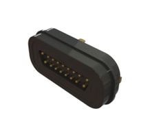 EDAC 685A1731260111E Magnetic Connector, Spring Loaded, 17 Contacts, Plug, Straight, 3 A, Black